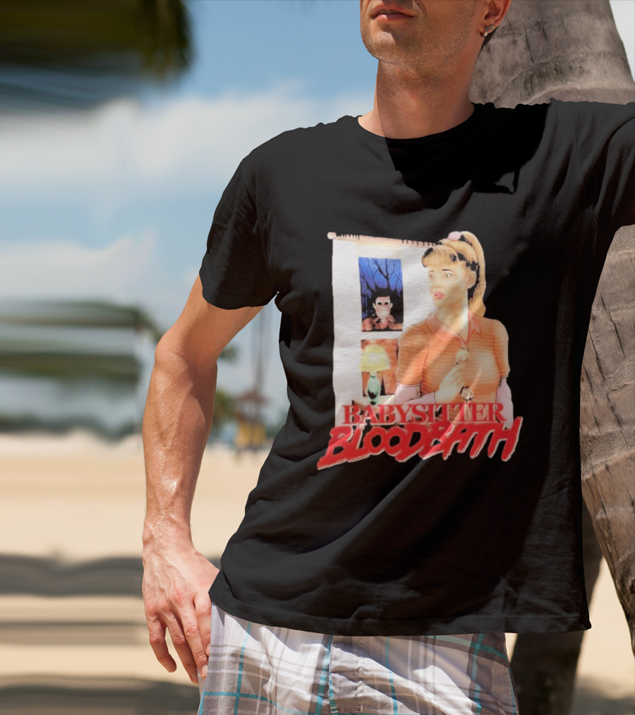 Babysitter Bloodbath Puppet Combo Novel Cover Creepy T-Shirt