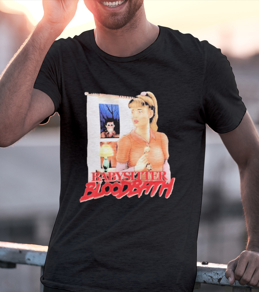 Babysitter Bloodbath Puppet Combo Novel Cover Creepy T-Shirt