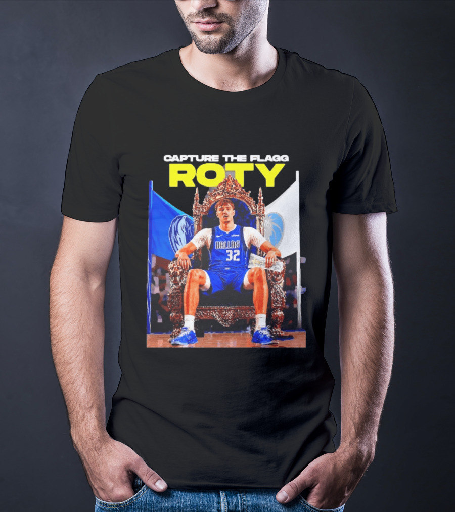 Capture The Cooper Flagg ROTY Dallas Mavericks Basketball Throne T-Shirt
