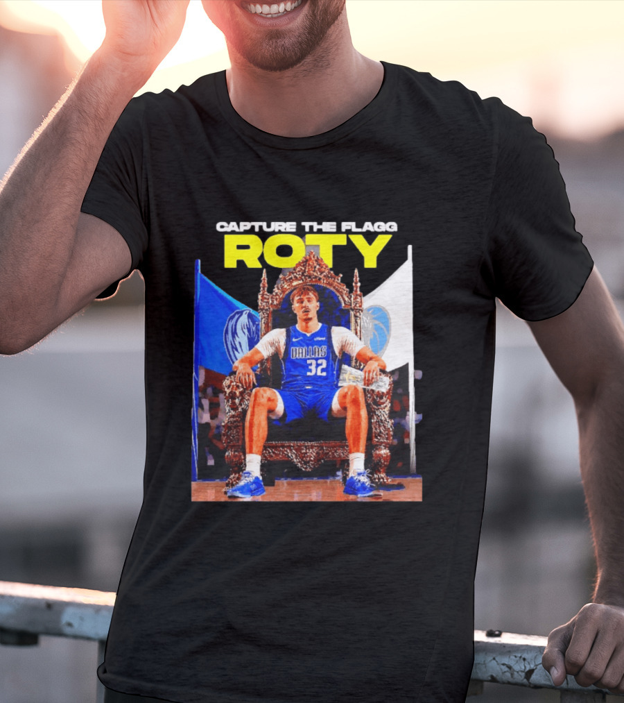 Capture The Cooper Flagg ROTY Dallas Mavericks Basketball Throne T-Shirt