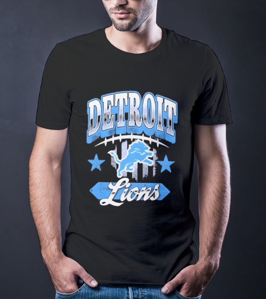 Detroit Lions Americana 2026 Stars Stripes Football Fan Gear T-Shirt