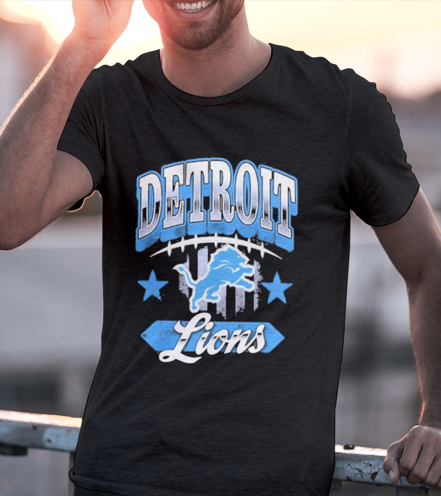 Detroit Lions Americana 2026 Stars Stripes Football Fan Gear T-Shirt