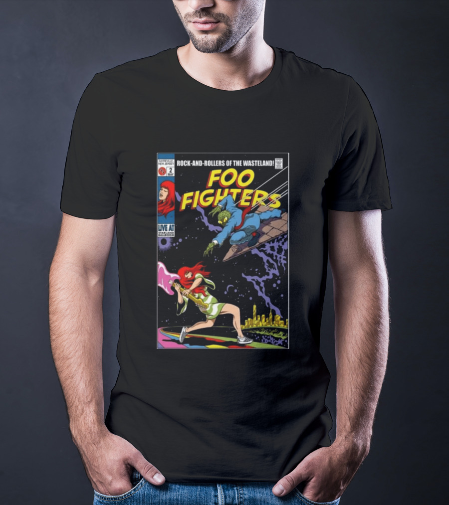 Foo Fighters Rock And Rollers Of The Wasteland Sayreville New Jersey May 2 Starland Ballroom T-Shirt