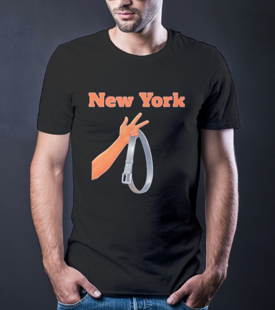 Jalen Brunson Three Point Celebration New York Knicks Belt Gesture T-Shirt