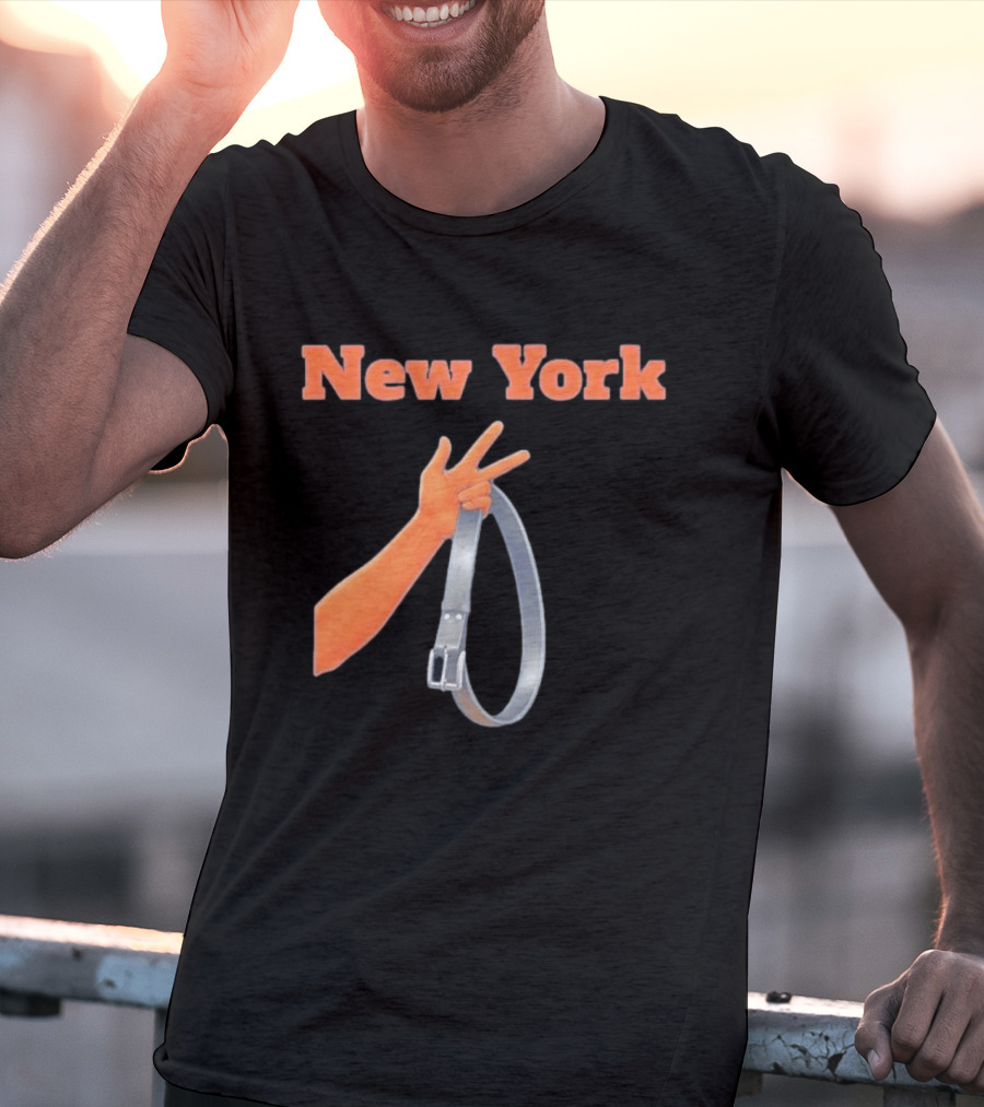 Jalen Brunson Three Point Celebration New York Knicks Belt Gesture T-Shirt