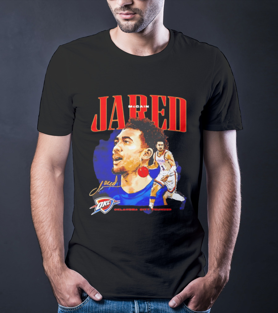 Jared McCain Oklahoma City Thunder NBA Basketball OKC Player T-Shirt
