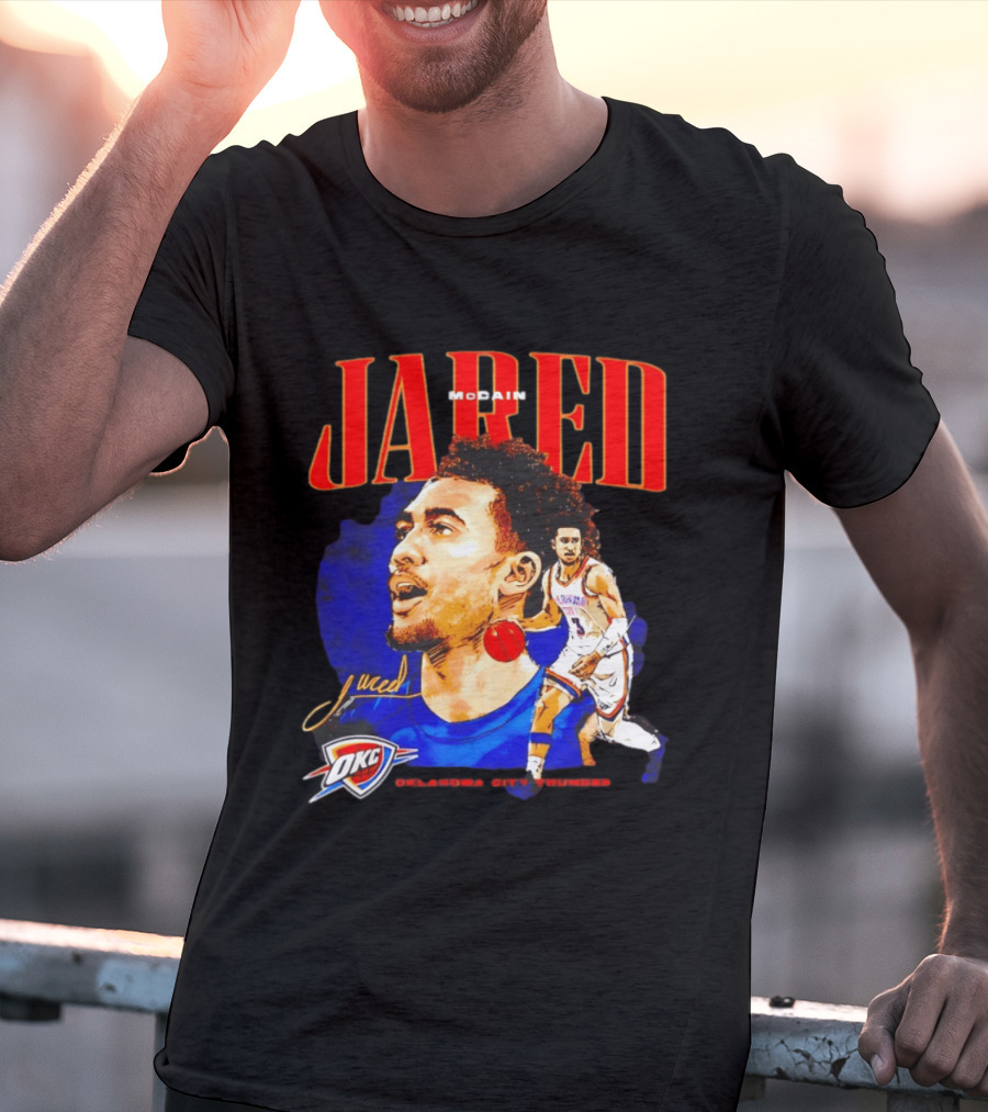 Jared McCain Oklahoma City Thunder NBA Basketball OKC Player T-Shirt