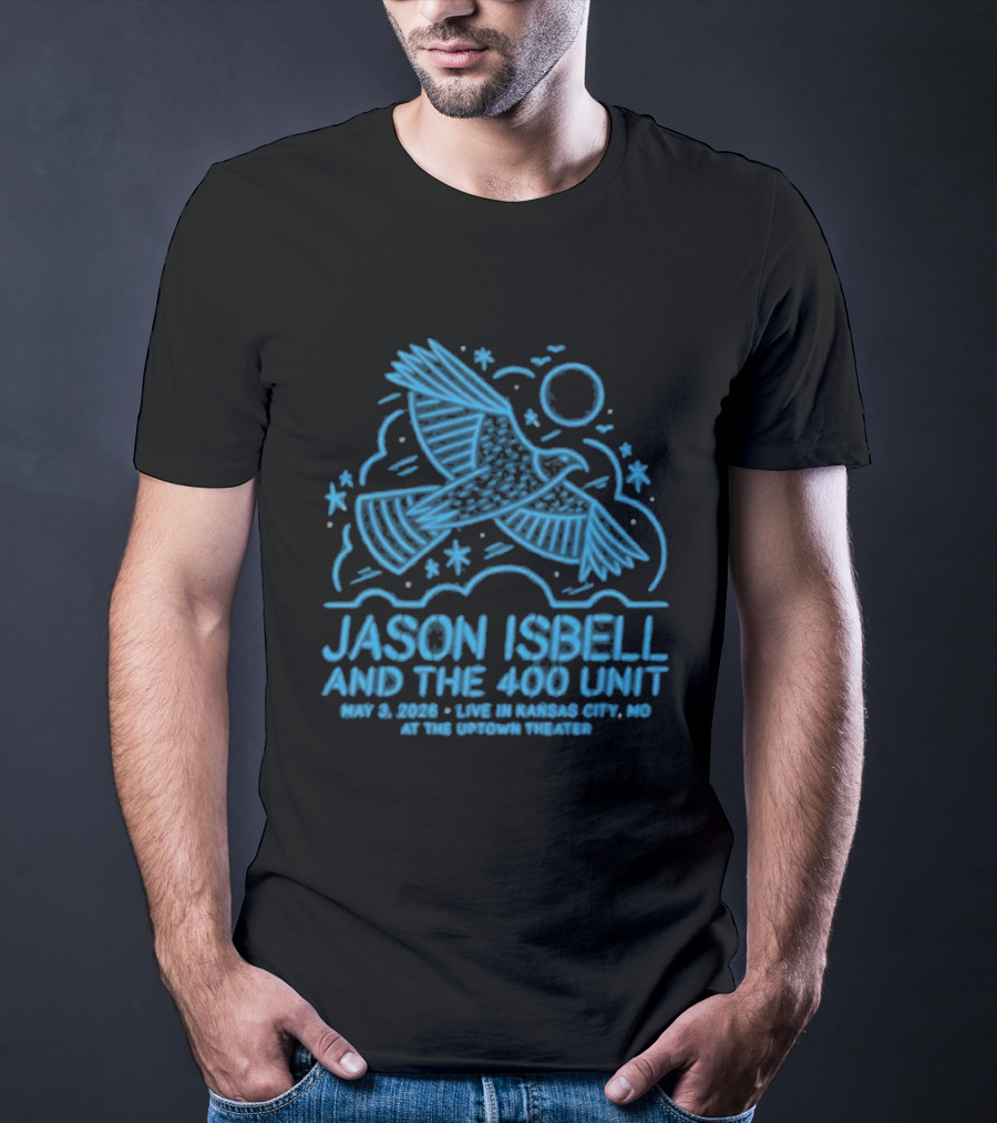 Jason Isbell And The 400 Unit Live May 3 2026 Starlight Theatre Kansas City MO Bird T-Shirt