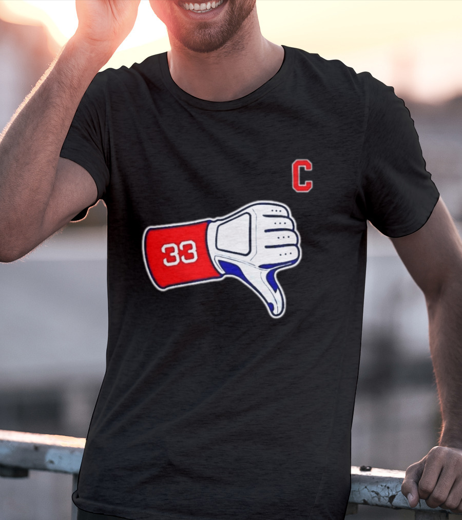 Jason Varitek Iconic 33 Thumbs Down Gesture Red Sox Symbol C T-Shirt