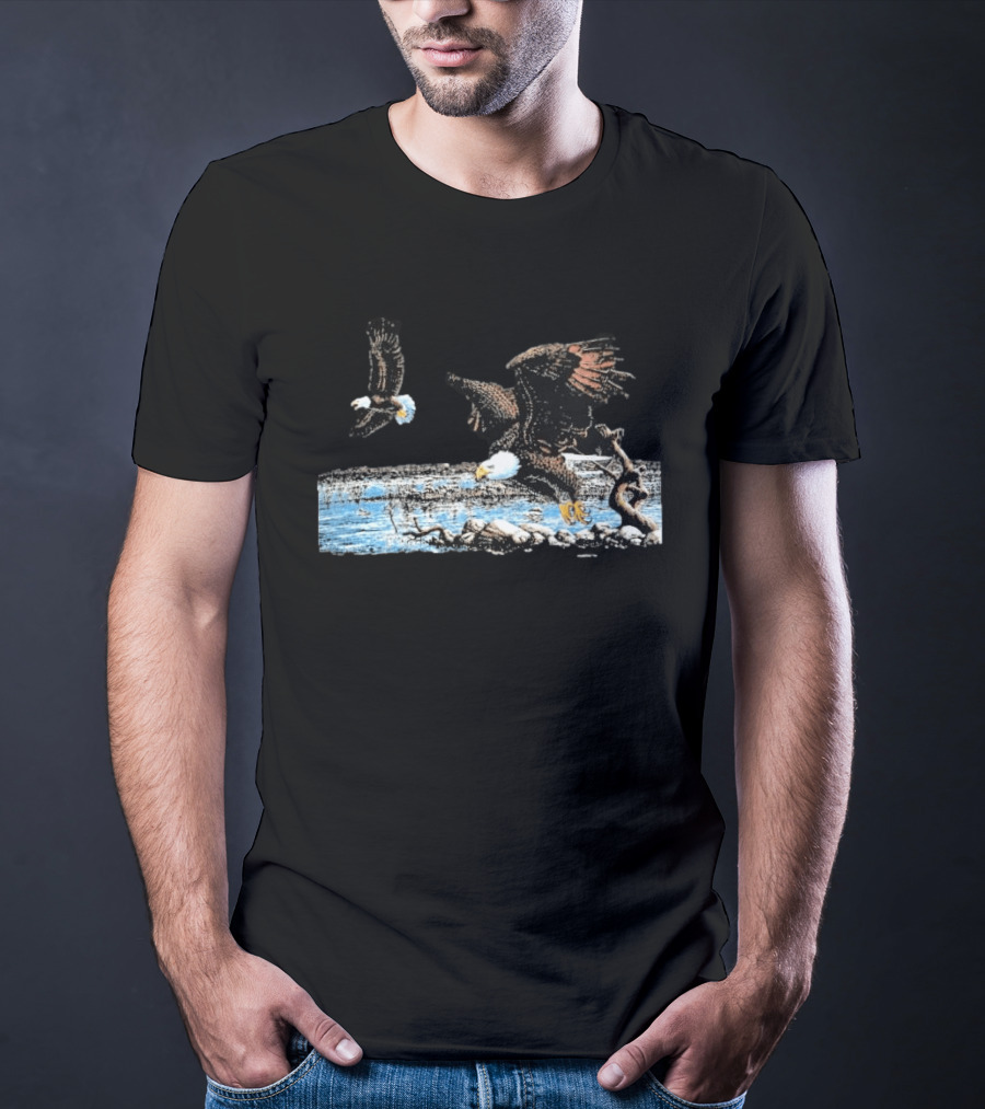 Bald Eagle River Scene Inspired By Justin Bieber T-Shirt