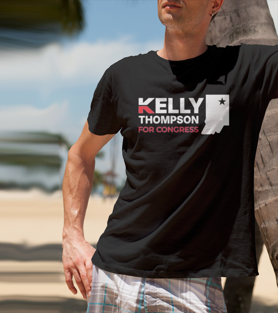 Kelly Thompson For Congress Indiana Star Icon Representation T-Shirt