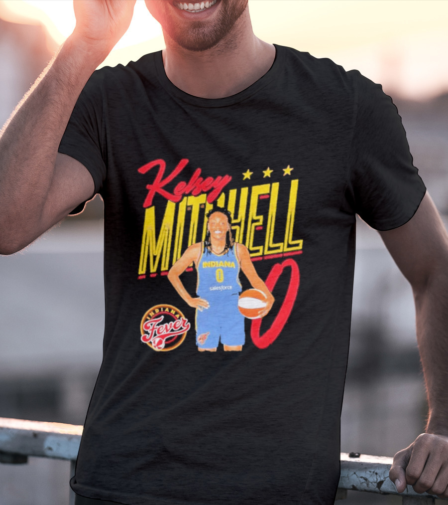 Kelsey Mitchell Indiana Fever Basketball Player Pose Salesforce T-Shirt