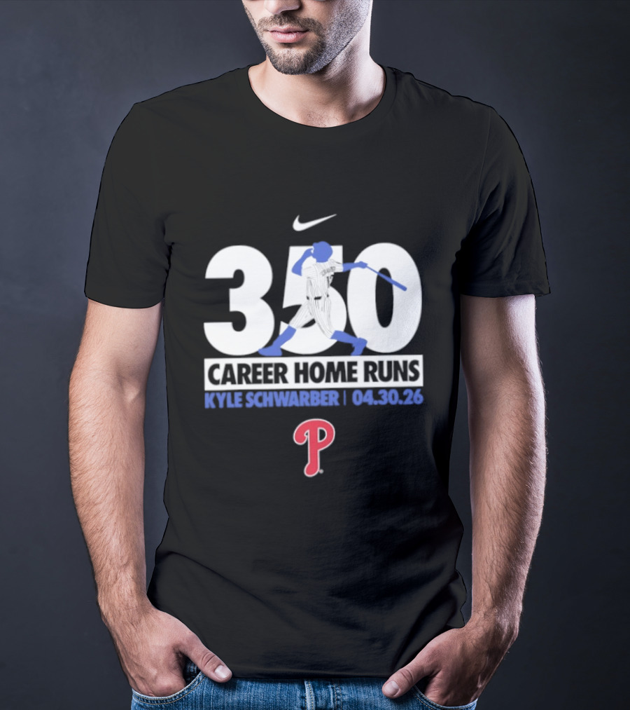 Kyle Schwarber Philadelphia Phillies 350 Career Home Runs 04.30.26 Nike T-Shirt