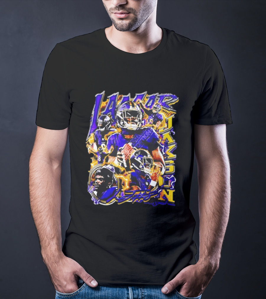 Lamar Jackson Baltimore Ravens Football Sports Star T-Shirt