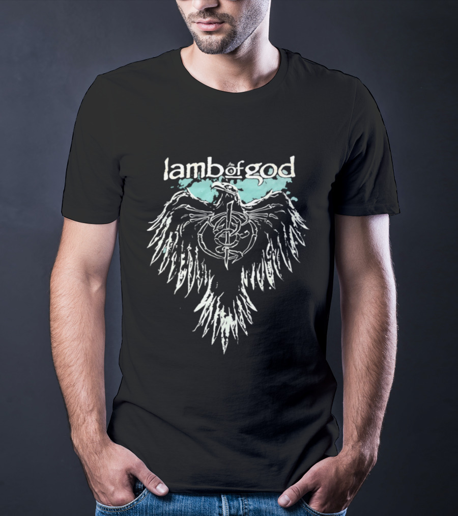 Lamb Of God Phoenix Wings Symbol With Watercolor Accent T-Shirt