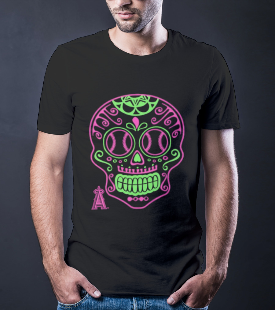 Los Angeles Angels 2026 Sugar Skull Baseball T-Shirt