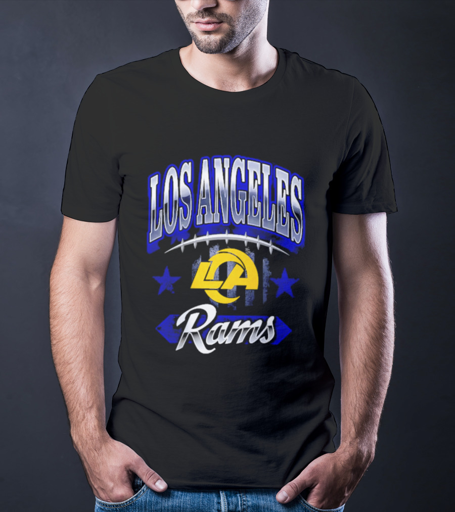 Los Angeles Rams Americana 2026 Stars And Football T-Shirt
