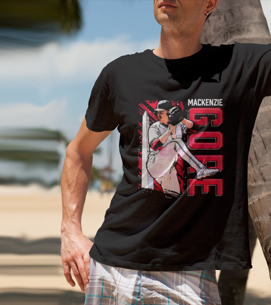 Mackenzie Gore Washington Pitching Action Baseball T-Shirt