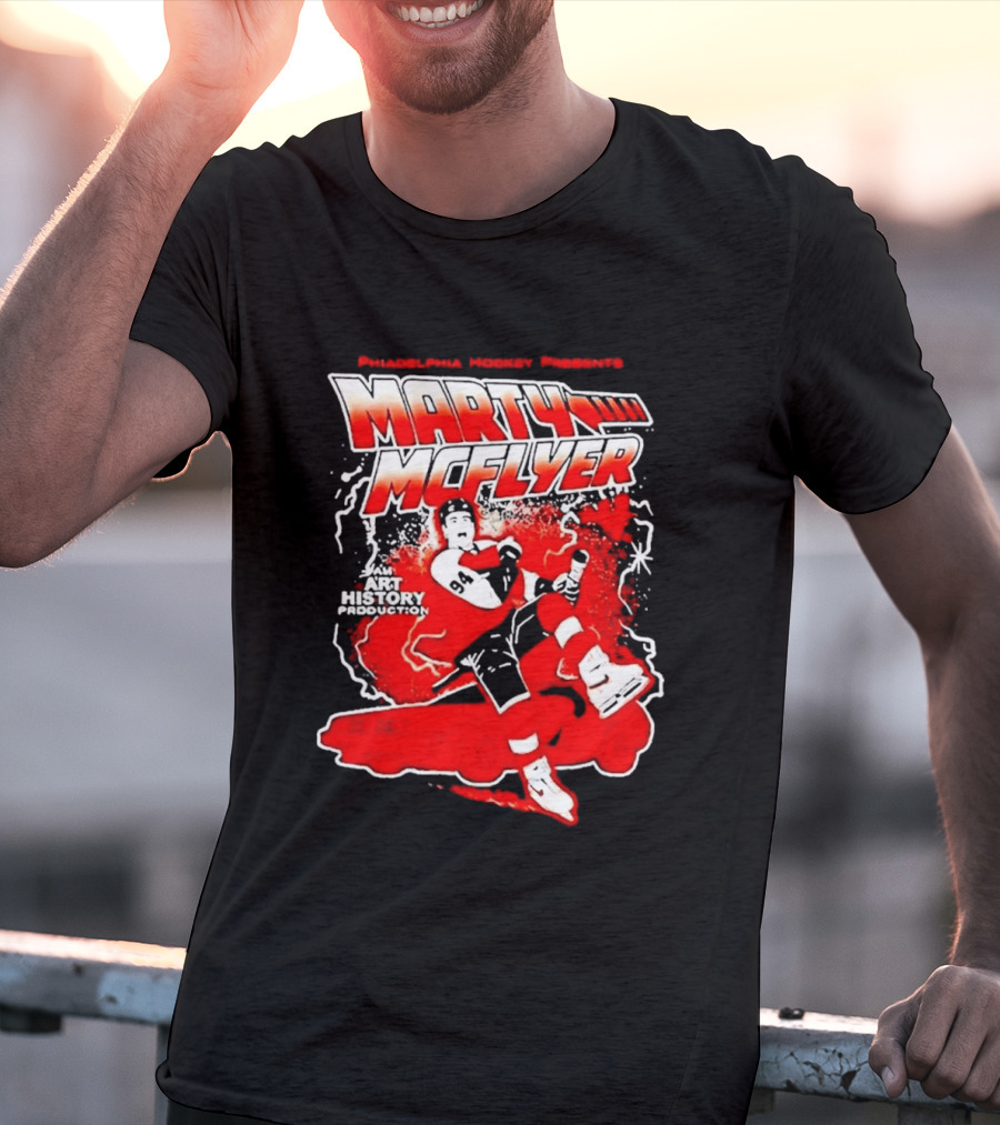 Philadelphia Hockey Presents Marty McFly 2026 With Philadelphia Flyers Hockey 97 T-Shirt