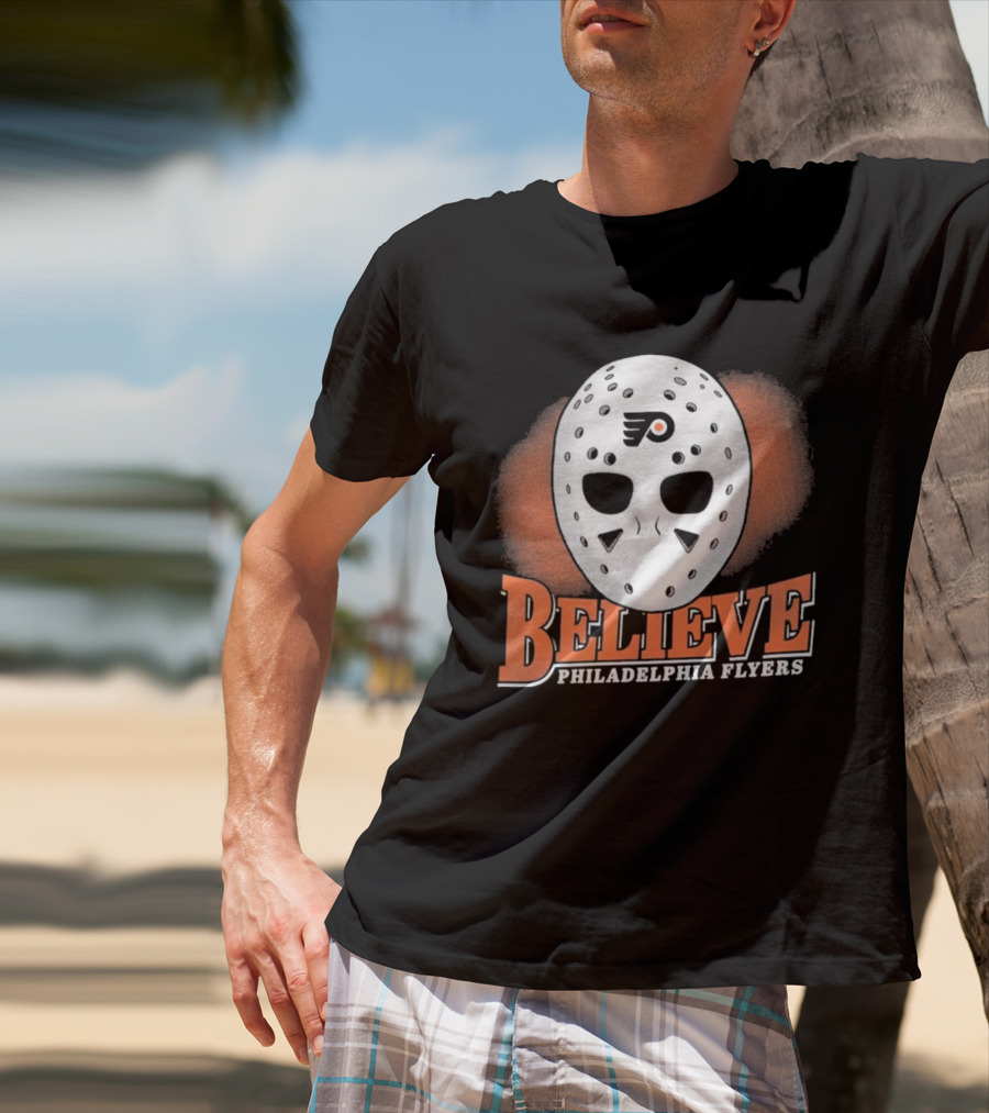 Philadelphia Flyers Believe Hockey Mask Franklin T-Shirt