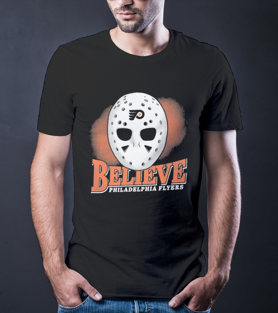 Philadelphia Flyers Believe Hockey Mask Franklin T-Shirt