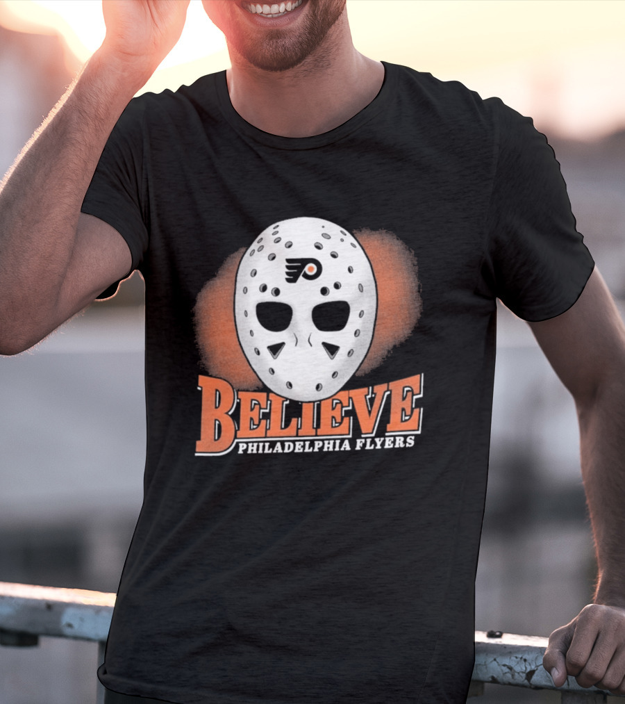 Philadelphia Flyers Believe Hockey Mask Franklin T-Shirt