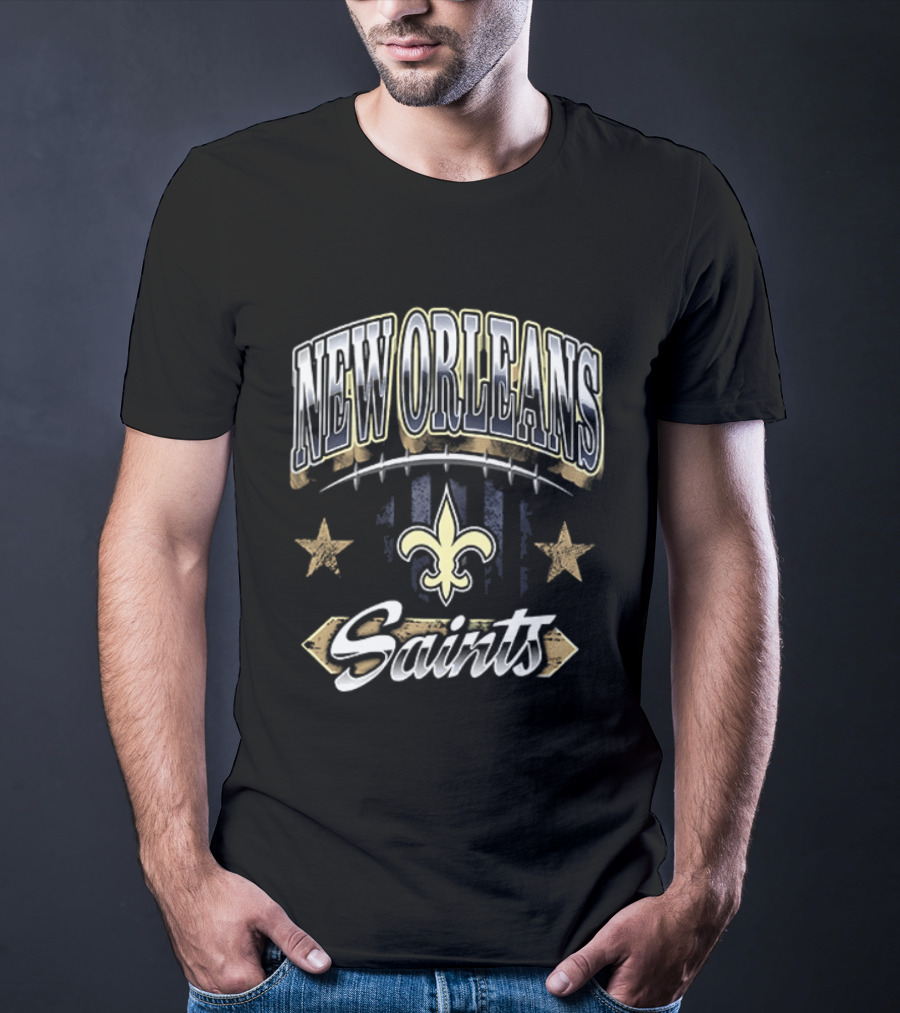 New Orleans Saints Americana 2026 Fleur De Lis Stars Stripes T-Shirt