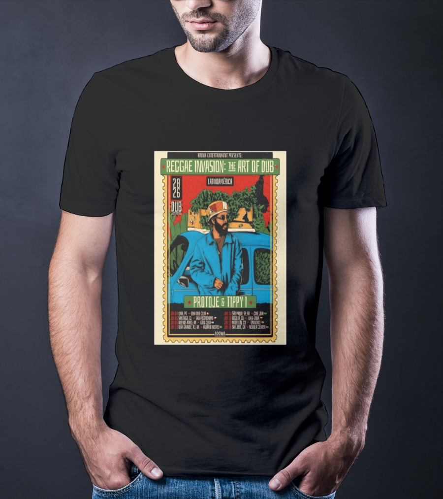 Reggae Invasion The Art Of Dub Protoje Tippy I Latin America 2026 Tour Dates T-Shirt