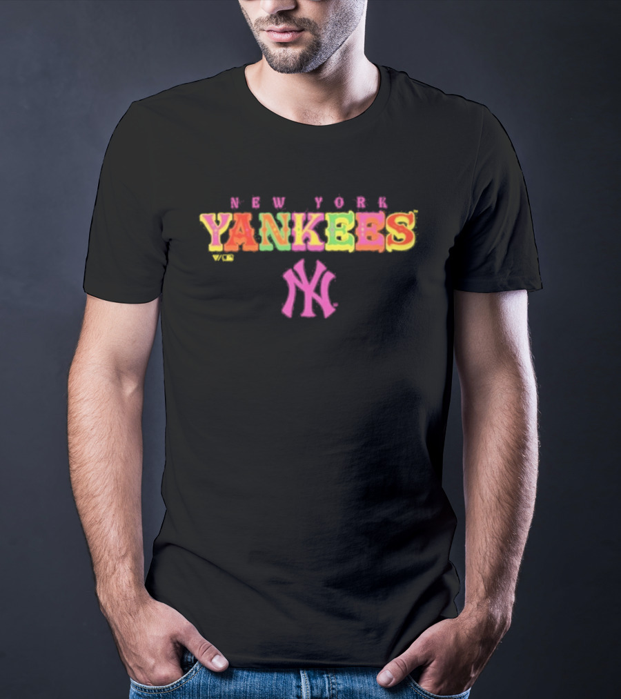 New York Yankees Fiesta Colorful Neon T-Shirt