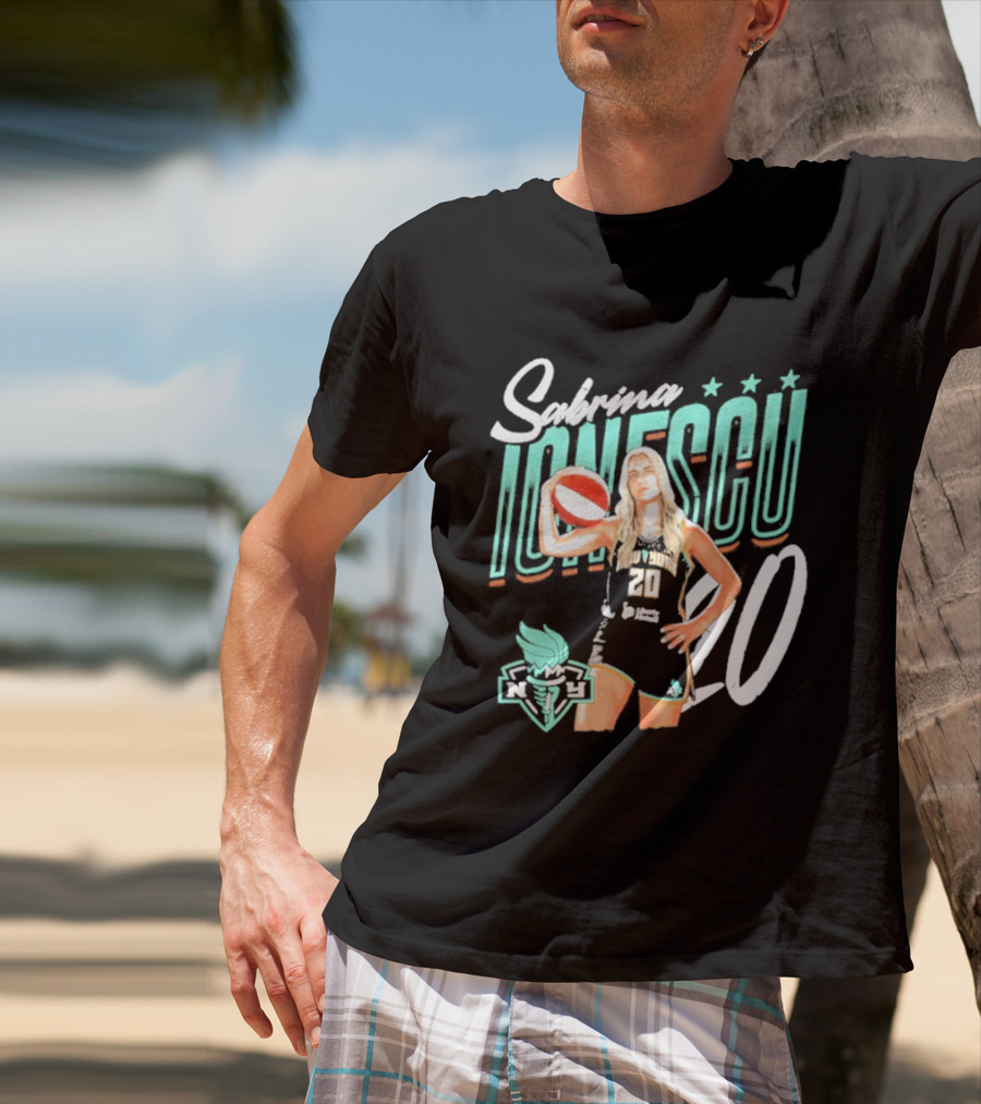 Sabrina Ionescu New York Liberty Number 20 Player Pose T-Shirt
