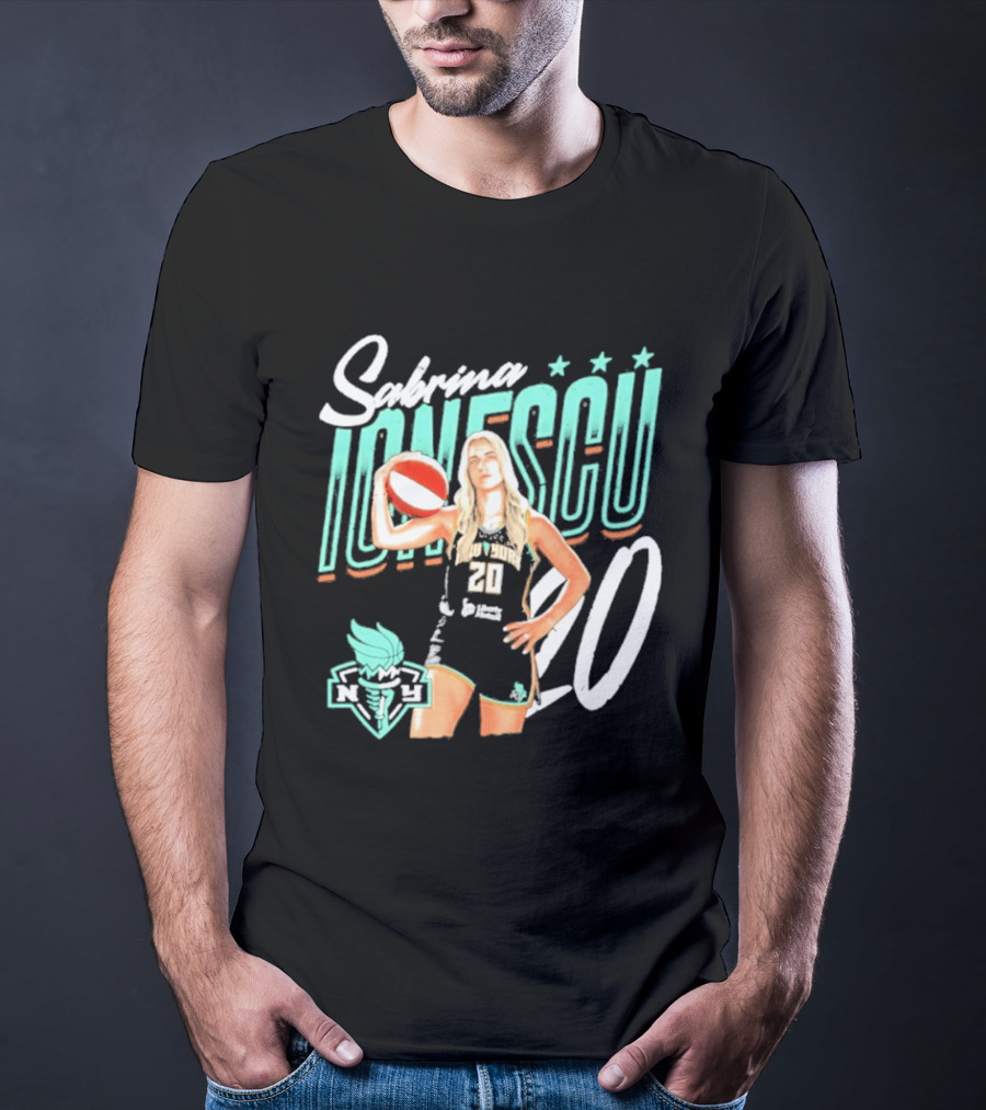 Sabrina Ionescu New York Liberty Number 20 Player Pose T-Shirt