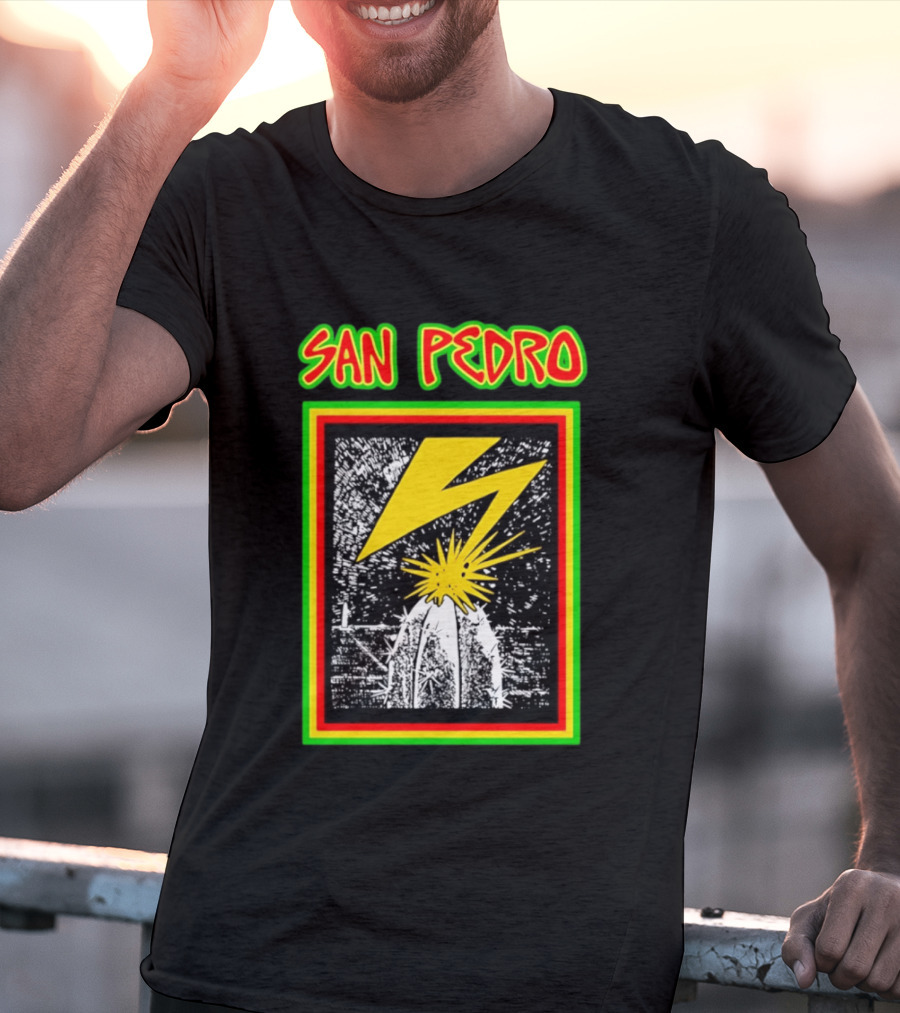 San Pedro Lightning Bolt Cactus Explosion T-Shirt