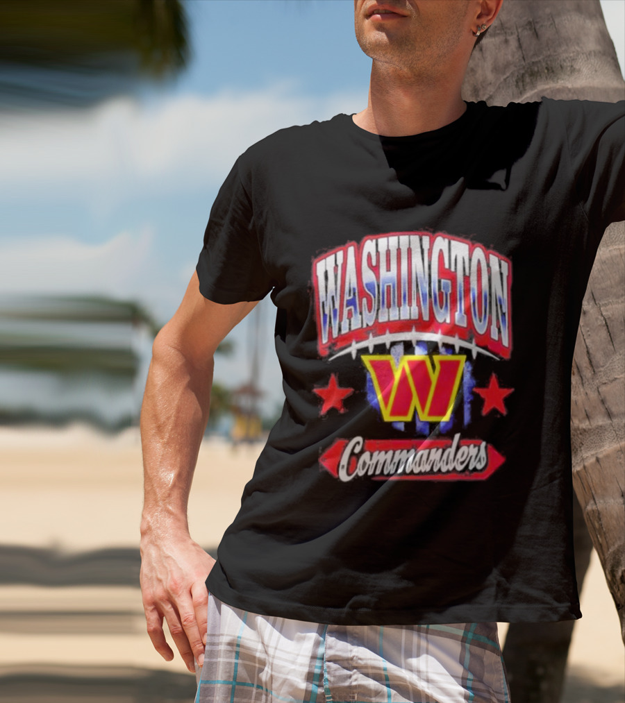 Washington Commanders W Americana Football Stars T-Shirt