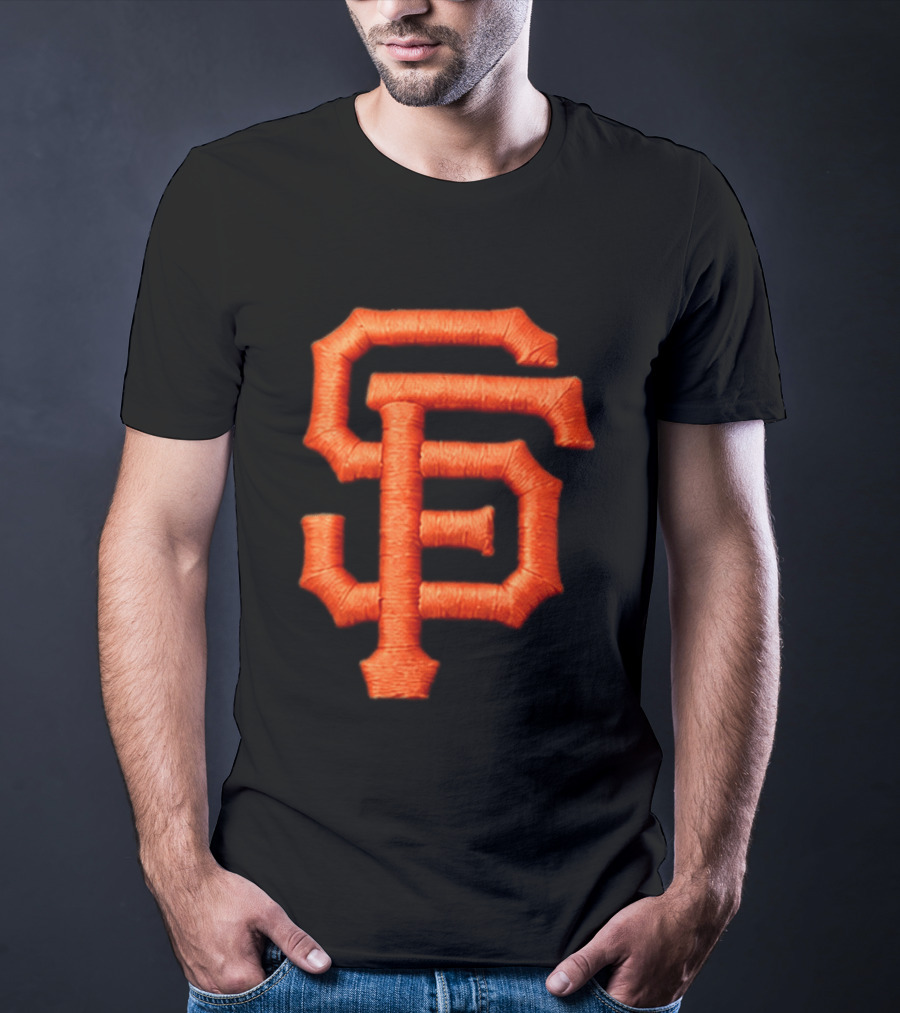Alex Smith SF Giants Hat Orange Monogram T-Shirt