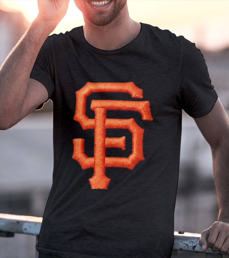 Alex Smith SF Giants Hat Orange Monogram T-Shirt