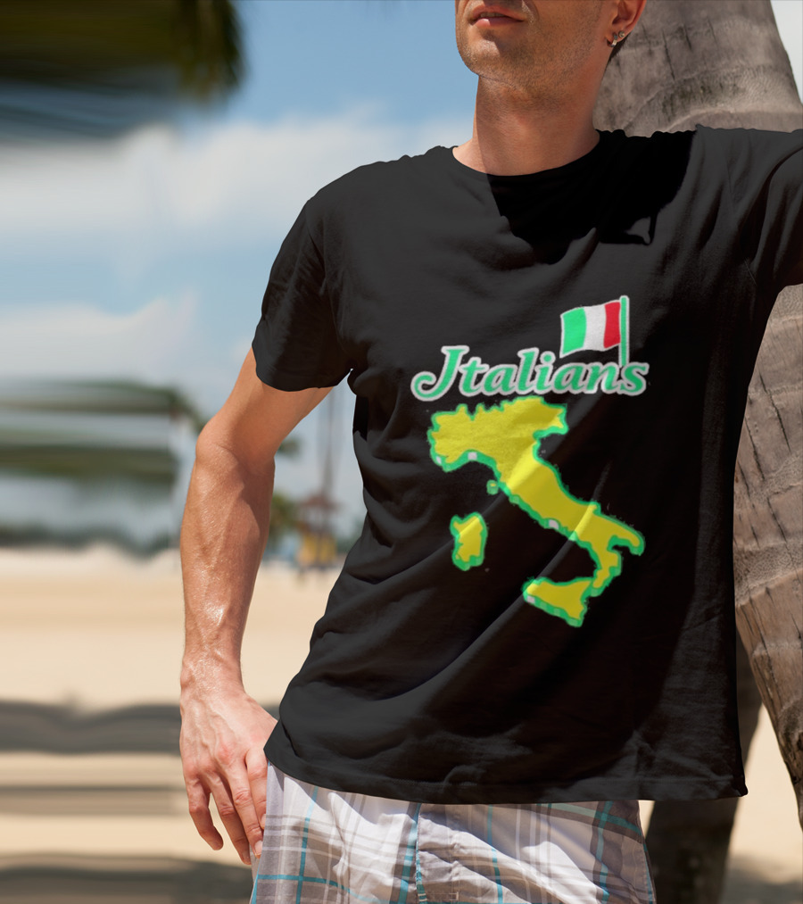 Italians Map Of Italy With Flag T-Shirt
