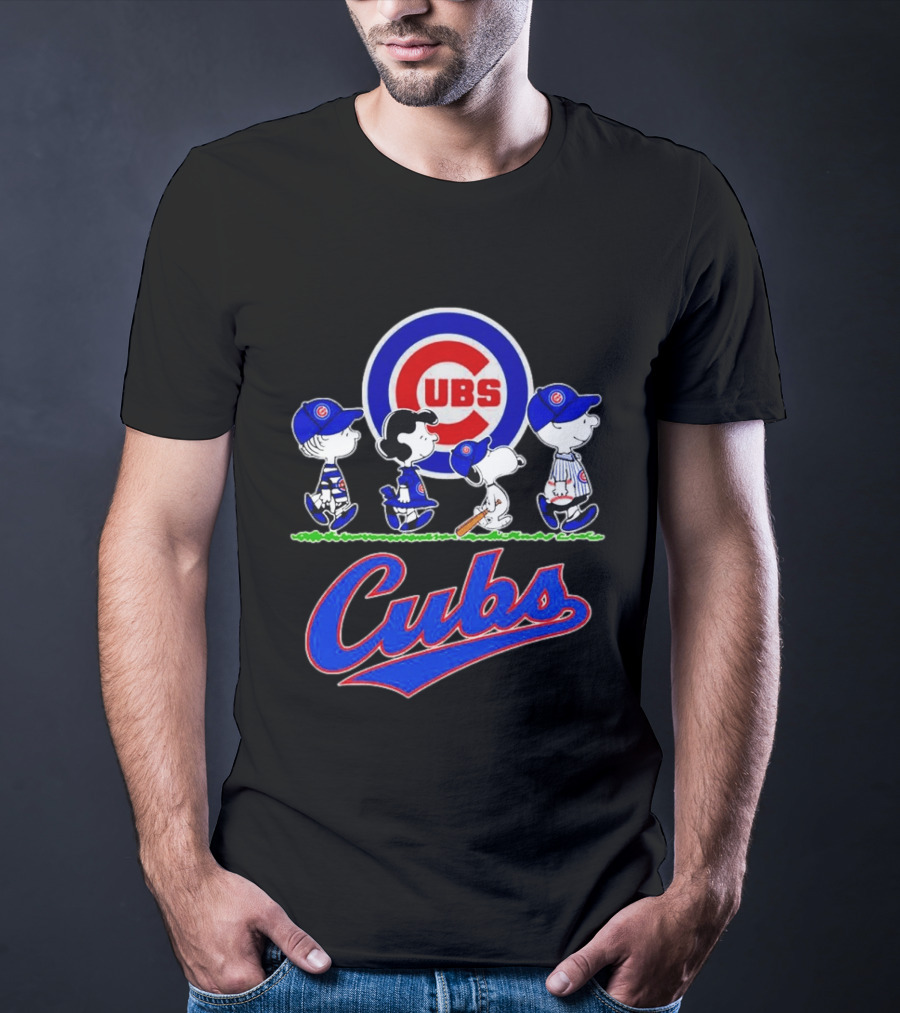 Chicago Cubs Peanuts Characters Walking 2026 T-Shirt
