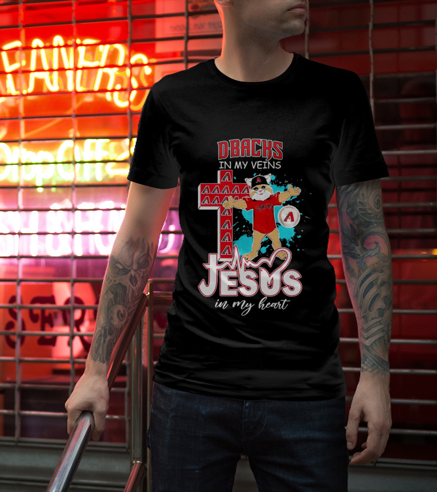 D Backs In My Veins Jesus In My Heart With Cross T-Shirt