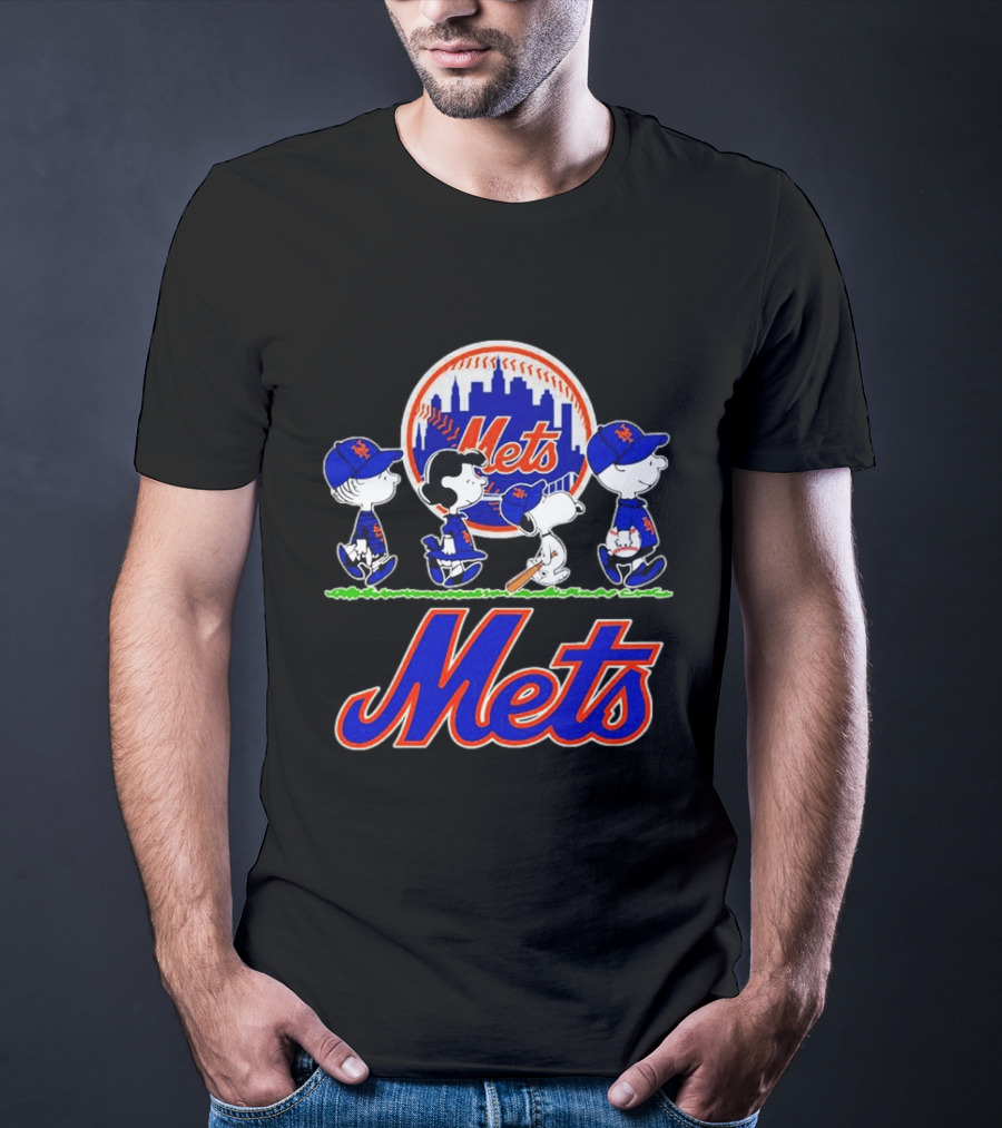 New York Mets Peanuts Abbey Road 2026 Charlie Brown Snoopy Lucy Linus T-Shirt