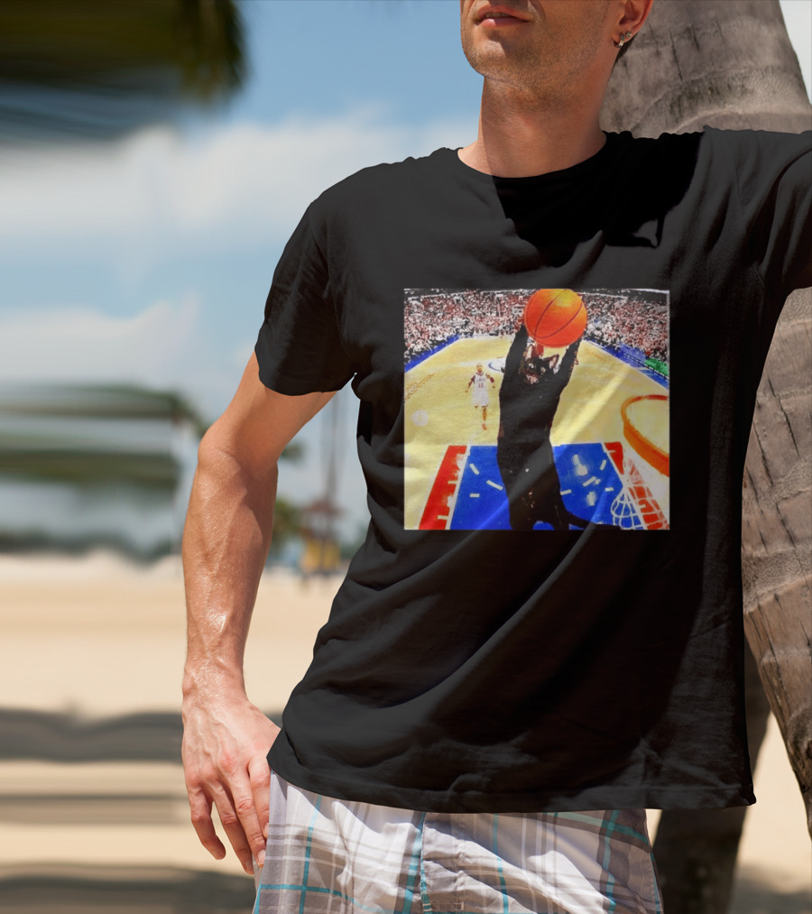 Philadelphia 76ers Black Cat Slam Dunk Basketball Meme T-Shirt