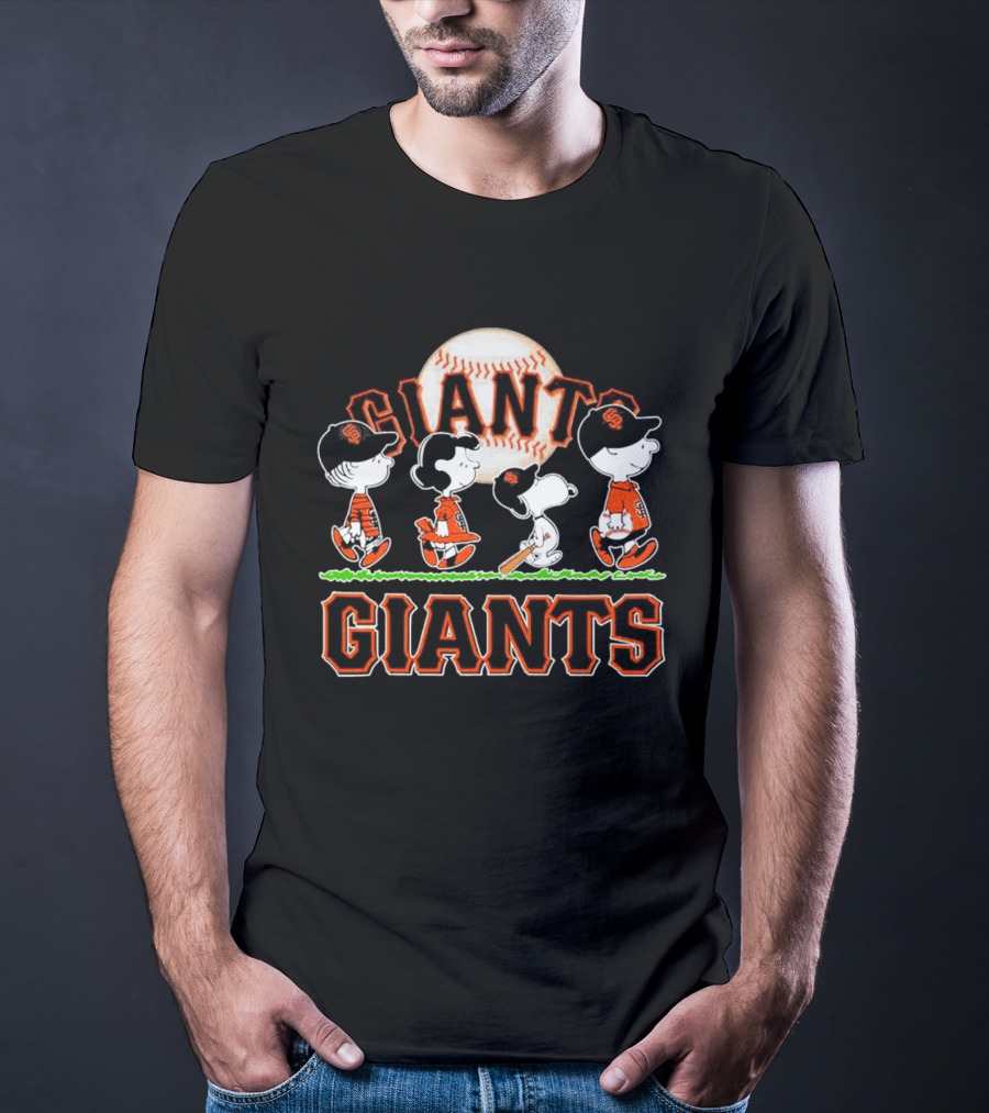 San Francisco Giants Peanuts Characters Abbey Road Baseball 2026 T-Shirt