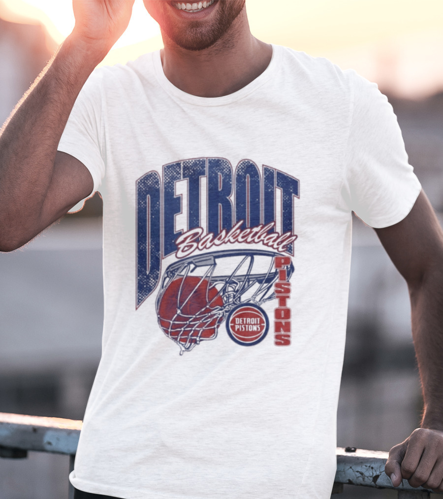 Detroit Pistons Basketball 2026 Script Swish T-Shirt