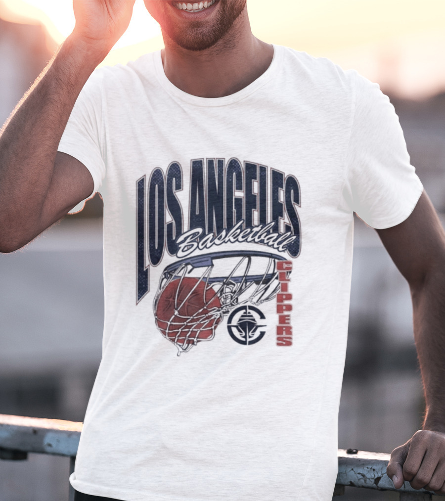 Los Angeles Clippers Script Swish Basketball 2026 T-Shirt