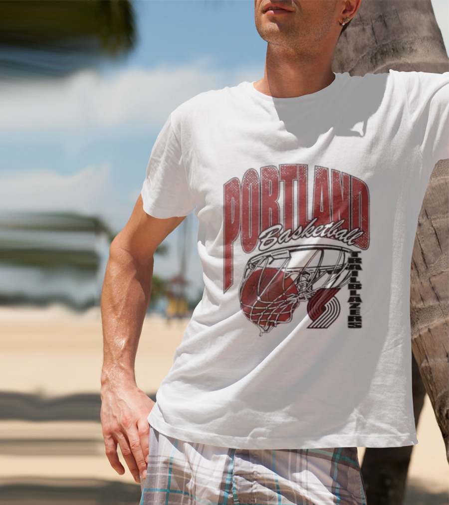Portland Trail Blazers Script Swish 2026 Basketball T-Shirt