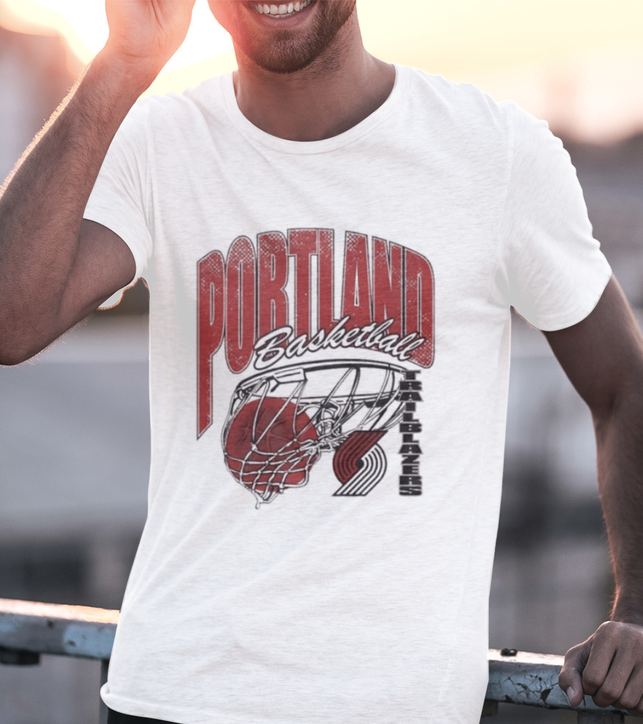 Portland Trail Blazers Script Swish 2026 Basketball T-Shirt