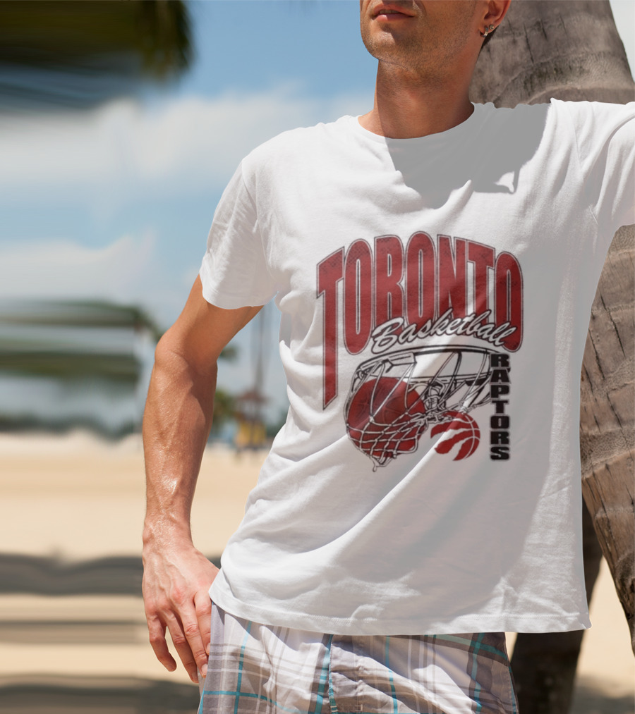 Toronto Raptors Basketball 2026 Script Swish T-Shirt