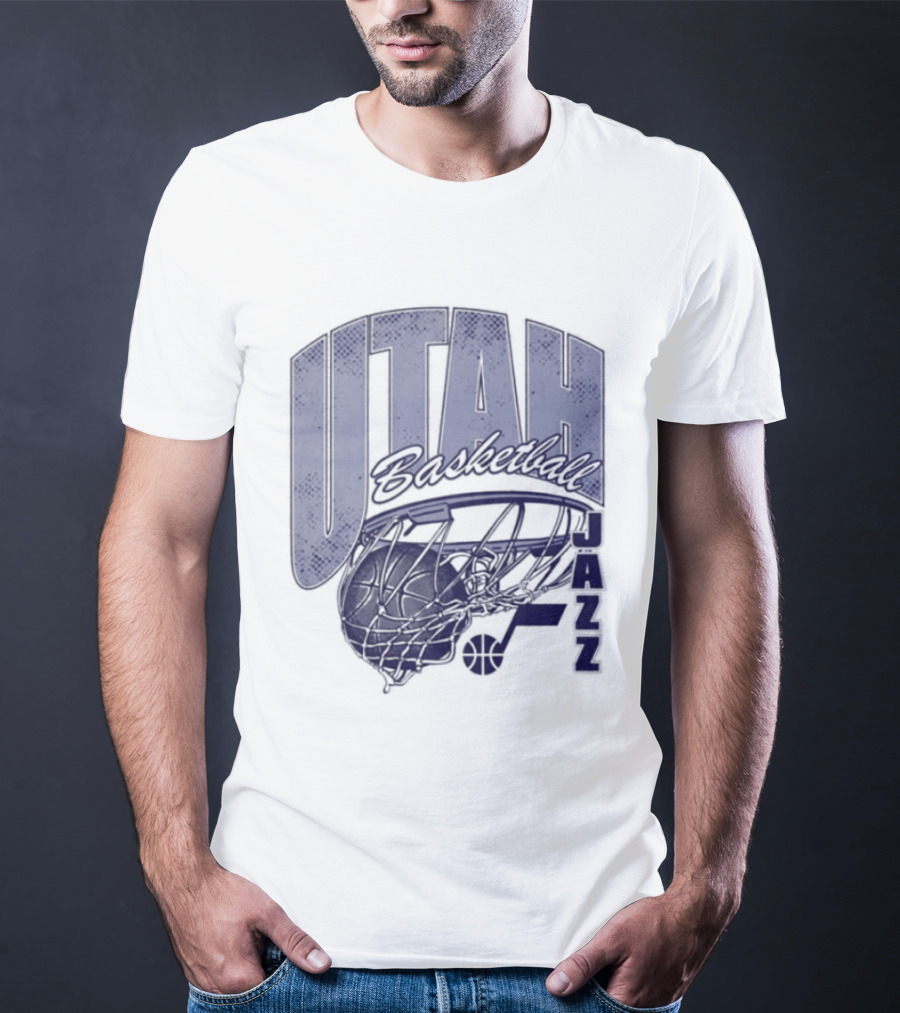 Utah Jazz 2026 Script Swish Basketball T-Shirt