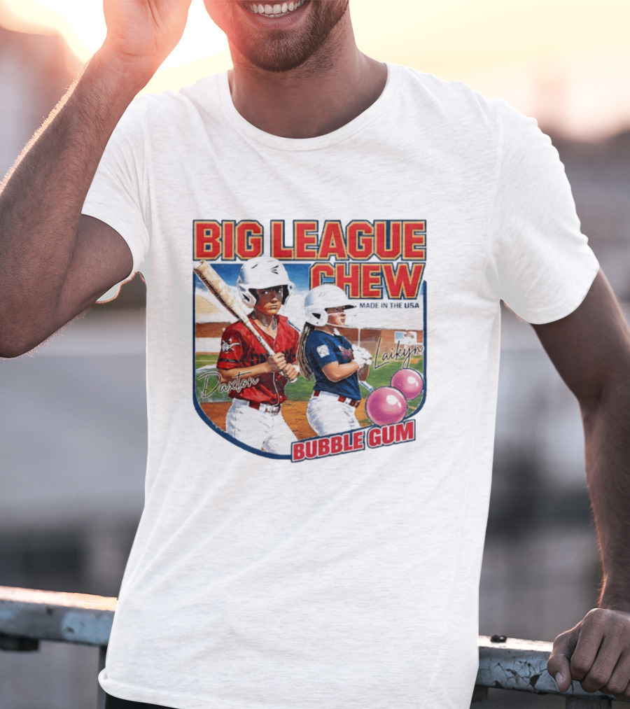 Big League Chew Made In USA Daxton Laikyn Baseball Bubble Gum T-Shirt