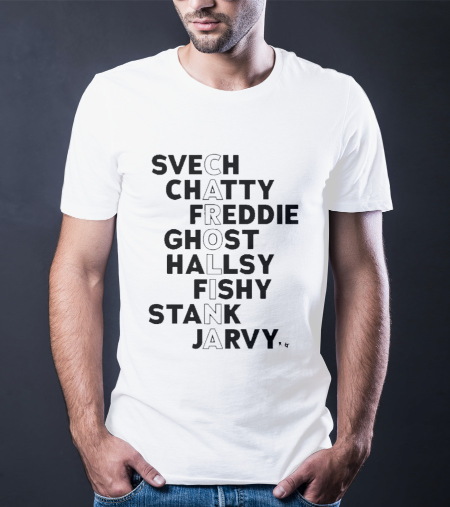 Carolina Hockey Players Nicknames Svech Chatty Freddie Ghost Halls Fishy Stank Jarvy 2026 T-Shirt