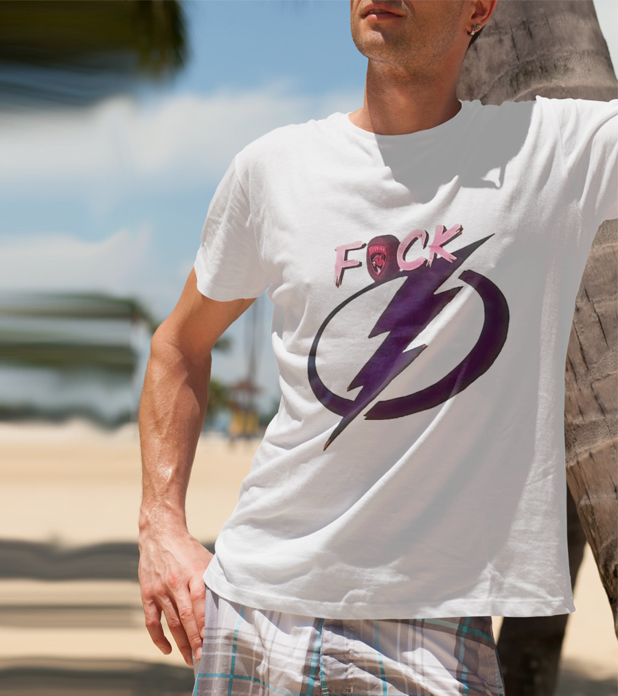 F Panthers Rivalry With Tampa Bay Lightning Lightning Bolt T-Shirt